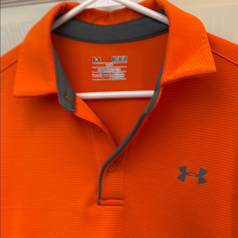 Under Armour Orange Polo Shirt